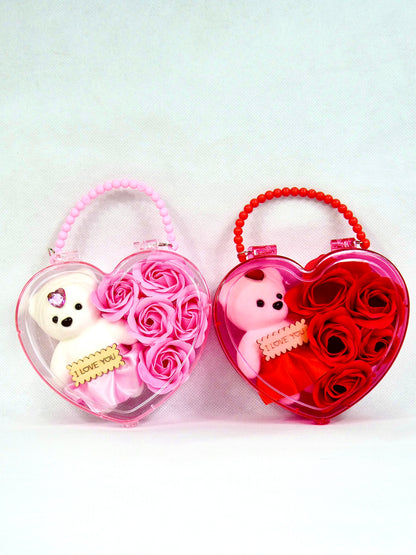Inima cu Ursulet si Trandafiri
