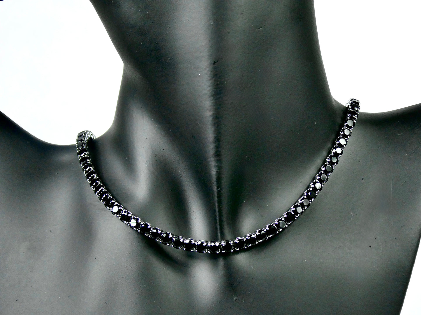 Set Lant Tennis + Bratara Tennis Negru