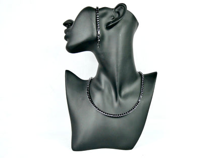 Set Lant Tennis + Bratara Tennis Negru