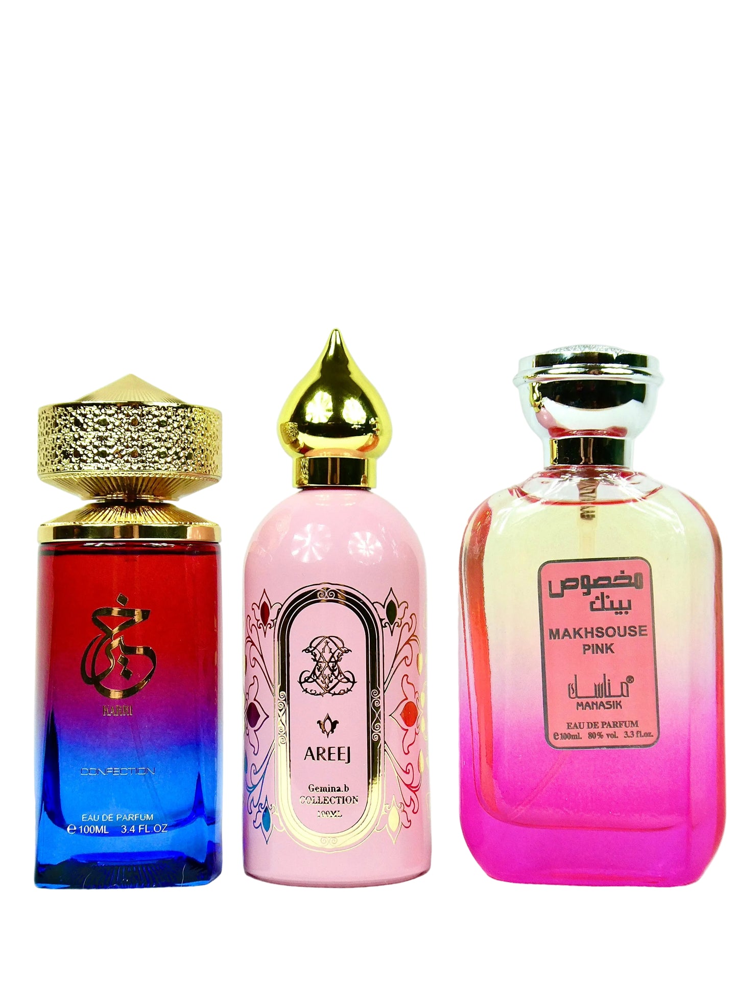 Set de 3 Parfumuri Arabesti Premium -  Ramco Pierre Confection, B. Areej si Makhsouse Pink